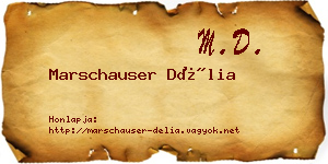 Marschauser Délia névjegykártya